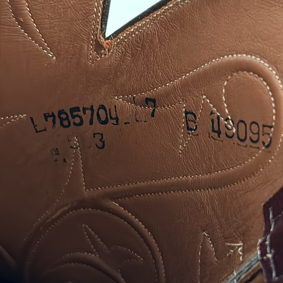 Lucchese • Vintage Women’s Classic Lizard Skin Leather Cowboy Boots Cognac Sz 7 - Picture 7 of 16